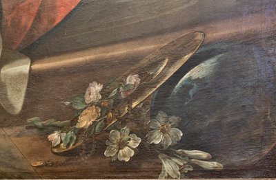 圣萨尔瓦多教堂，内部，玫瑰祭坛，玫瑰圣母，Corrado Giaquinto（1703-1766 年）的帆布作品，细节，Poggiardo，莱切，普利亚（照片） 作者 科拉多·贾昆托（Corrado Giaquinto）