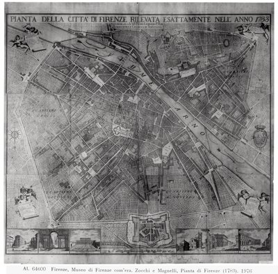 1783年佛罗伦萨市的计划 作者 科西莫·佐基（Cosimo Zocchi）
