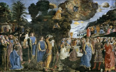从西奈山下降 从西奈山下降，1481-1482。 作者 Cosimo di Lorenzo Rosselli