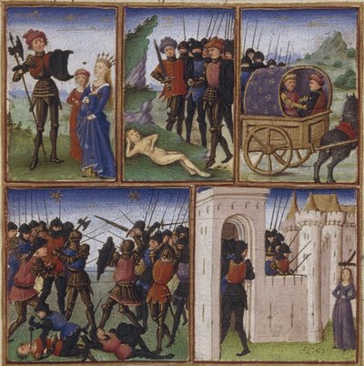 史诗《埃涅阿迪德》插图，维吉尔（Virgil），1450-1499年 作者 合作大师