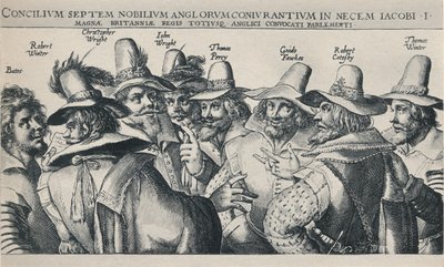 火药阴谋的阴谋者》，1605年，1904年 作者 Crispijn de Passe I.