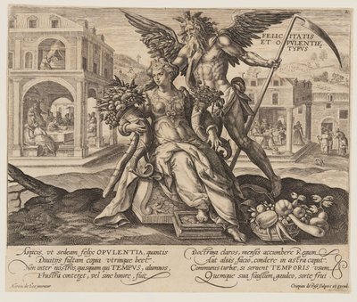 Felicitas et Opulentie Typus，摘自《美德与恶习的时间 作者 克里斯宾·范德帕塞一世