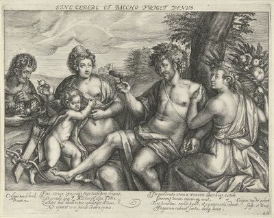 风景中的巴克斯、维纳斯和谷神星
Sine Cerere et Baccho friget Venus（物体上的标题） 作者 克里斯皮恩·范登克伯恩