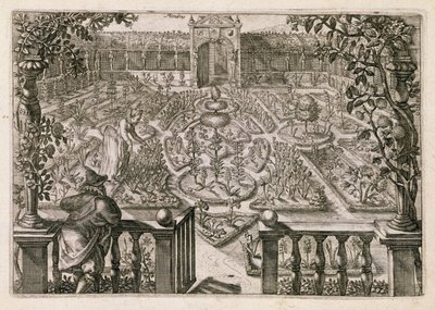 Spring Garden，来自&39;Hortus Floridus&39;，出版于1614-15（另见170862） 作者 克里斯平轭