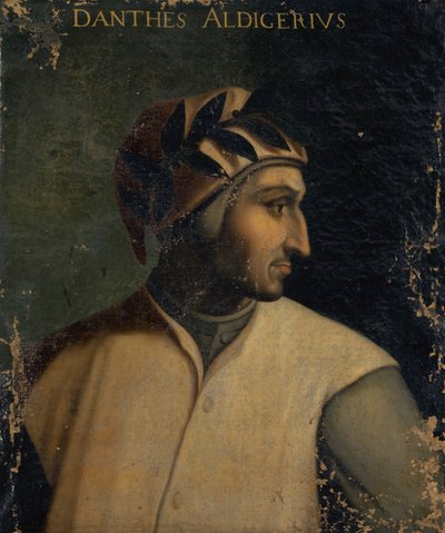 Dante Alighieri的肖像，1560年 作者 Cristofano dell Altissimo