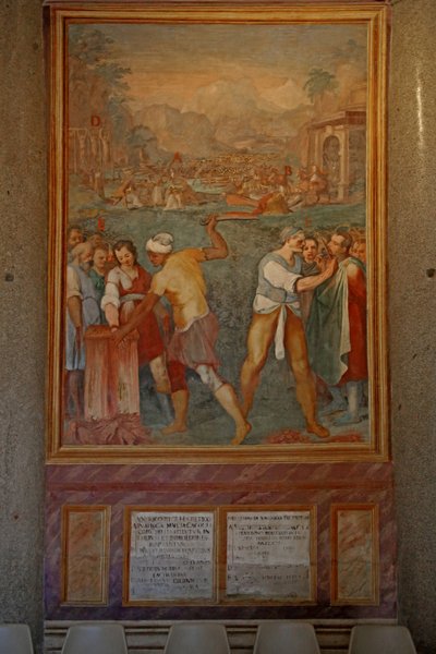 Martyrdom and mutilation of various saints (fresco) 作者 Cristoforo & Tempesta Antonio (1555 1630) 龙卡利