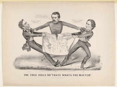 《真正的问题或根本问题》，1864年。 作者 库里尔和艾夫斯