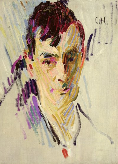 画家奥托穆勒的肖像，c.1914 作者 库特·赫尔曼