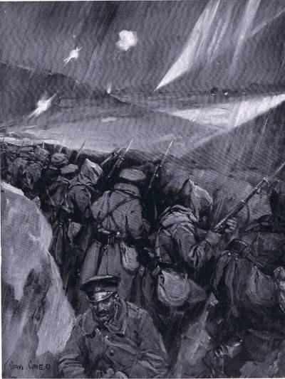 保加利亚人围攻阿德里安诺普尔（1912-1913）巴尔干战争，摘自哈钦森出版的《各国历史》（第四卷），约1920年（石印）。 作者 赛勒斯·库尼奥