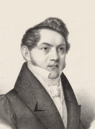 卡尔-戈特利布-莱塞格的肖像，1798-1859，约1830年。 作者 Czauczik