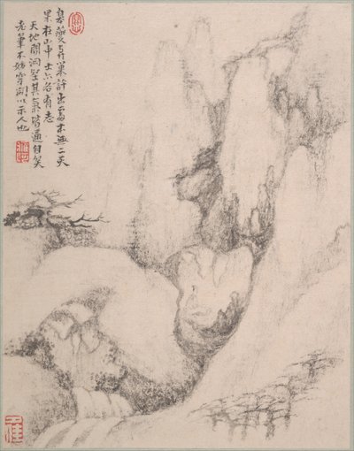 风景画，17世纪末。 作者 戴本晓