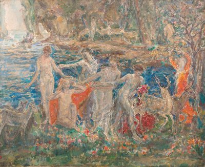 春天的装饰：醒来的大地》，1924 年出版（布面油画） 作者 埃塞尔·沃克夫人