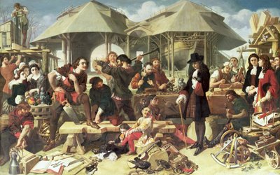 德特福德造船厂的彼得一世 (1672-1725) 作者 Daniel Maclise