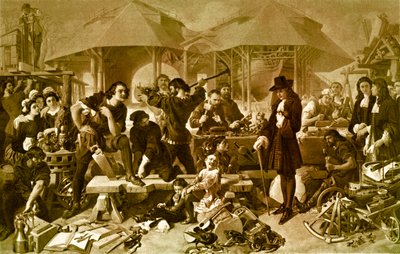 德普特福德造船厂的彼得大帝 作者 Daniel 1806 70 Maclise