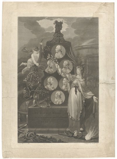 亚眠河畔的寓言，1802 年
1802年3月，通过勇气的平衡实现普遍和平（标题在实物上） 作者 路德维希·沃尔夫