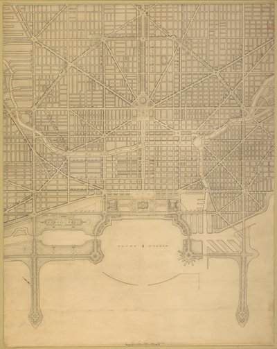 板块110来自《芝加哥规划》，1909年：芝加哥。完整的街道系统计划... 作者 丹尼尔伯纳姆