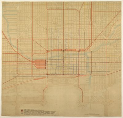 板块80来自《芝加哥计划》，1909年：芝加哥。市中心示意图，显示了拟议中的... 作者 丹尼尔伯纳姆