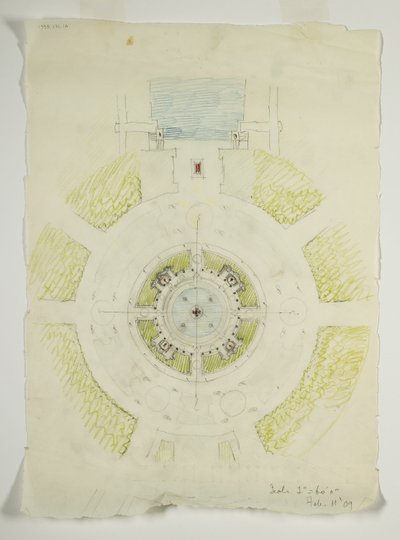 波托马克圆点，华盛顿特区，圆形水池计划草图，1909年。 作者 丹尼尔伯纳姆