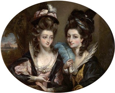 Gwynne夫人和Bunbury夫人是温莎的风流妻子，c.1779 作者 丹尼尔·加德纳