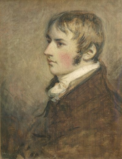John Constable（1776-1837）的肖像，年龄20，1796年（蛋彩画） 作者 Daniel Gardner