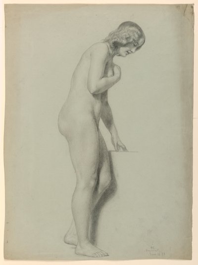 素描，女性裸体，1858 年 作者 丹尼尔·亨廷顿