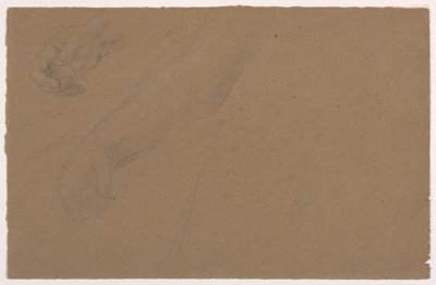 素描，右手研究，1850-60 年 作者 丹尼尔·亨廷顿