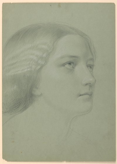 素描，"A Magdalen "研究，F，1852 年 作者 丹尼尔·亨廷顿