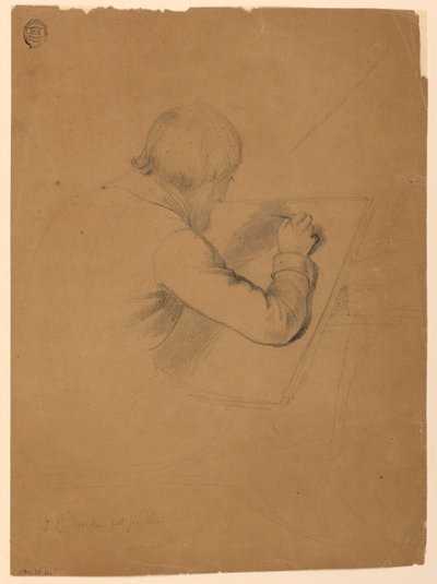绘画，"病人的圣餐 "研究，1844-45 年 作者 丹尼尔·亨廷顿
