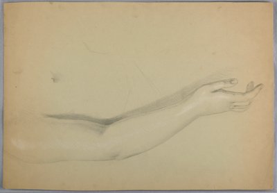 素描，"C "复制品的研究，1850 年 作者 丹尼尔·亨廷顿