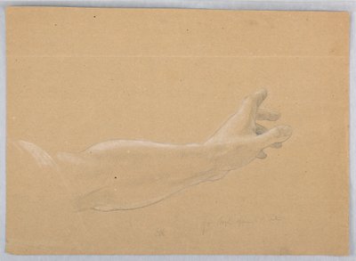 素描，《早期基督》研究，1839-40 年 作者 丹尼尔·亨廷顿