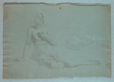 素描，《梅西的梦》研究，1857 年 作者 丹尼尔·亨廷顿