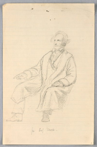 素描，"科学小组 "研究，1858 年 作者 丹尼尔·亨廷顿