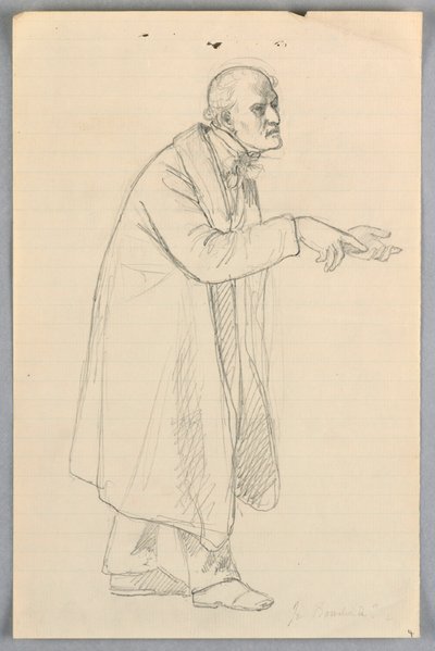 素描，"科学小组 "研究，1858 年 作者 丹尼尔·亨廷顿