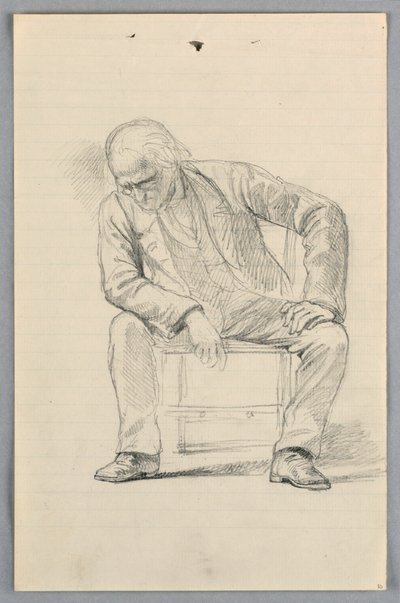 素描，"科学小组 "研究，1858 年 作者 丹尼尔·亨廷顿