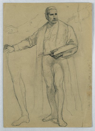 素描，《提香展示》研究，1866 年 作者 丹尼尔·亨廷顿