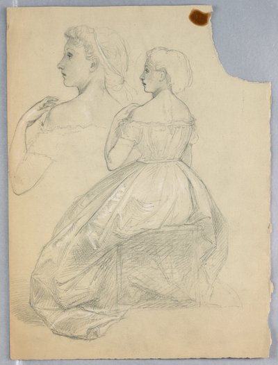 素描，《提香展示》研究，1872 年 作者 丹尼尔·亨廷顿