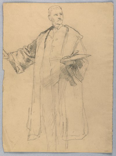 素描，《提香展示》研究，1872 年 作者 丹尼尔·亨廷顿
