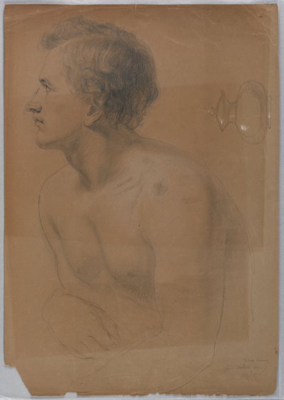 素描，"贡金 "研究，1852 年 7 月 作者 丹尼尔·亨廷顿