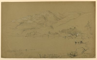 风景素描，缅因州沙漠山 作者 丹尼尔·亨廷顿