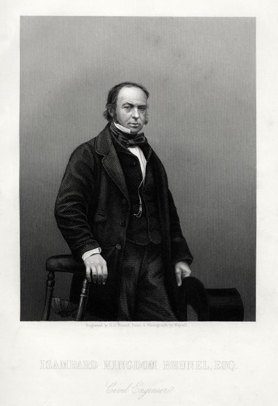 Isambard Kingdom Brunel，英国工程师，c1880。 作者 丹尼尔·约翰·庞德