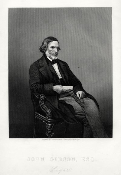 约翰·吉布森（John Gibson），1790-1866年，英国雕塑家，约1880年。 作者 丹尼尔·约翰·庞德