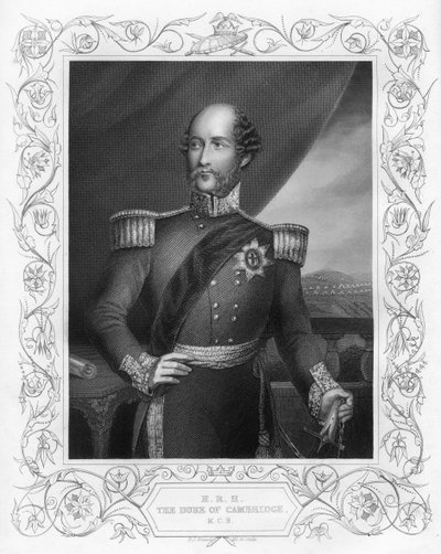 乔治王子1819-1904年，剑桥公爵，1857年。 作者 丹尼尔·约翰·庞德