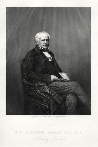 英国法官Fitzroy Kelly爵士，c1880 作者 丹尼尔·约翰·庞德