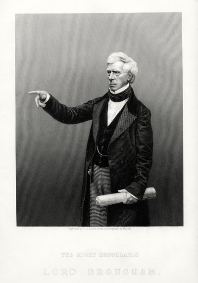 权利大臣亨利·布劳厄姆（Henry Brougham），大不列颠大法官，大约于1880年 作者 丹尼尔·约翰·庞德