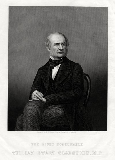 英国自由党首相威廉·埃瓦尔特·格拉德斯通议员，1880年。 作者 丹尼尔·约翰·庞德