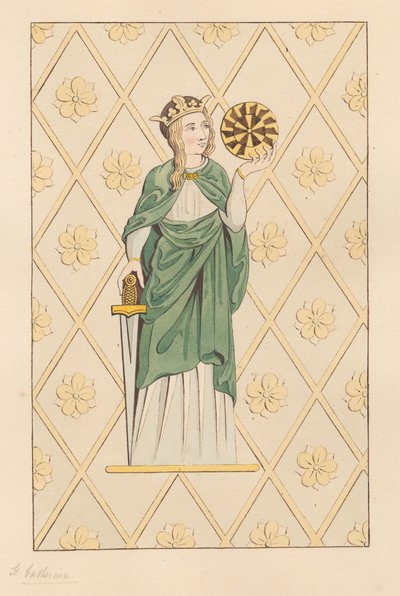 Stained Glass Window of St. Catherine from Heston Church 作者 丹尼尔·莱森斯