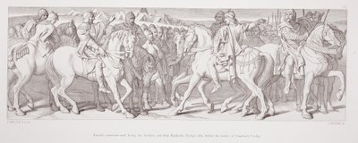 Harold在1866年由L. Gruner镌刻的“诺曼征服的故事”之前采访了他的兄弟Tostig，以及与斯蒂姆福德战役之前的Tostig的盟友Hardrada 作者 丹尼尔·麦克利斯