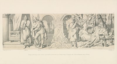 Tostig，冥想对哈罗德的另一次袭击，征求瑞典国王，匈牙利国王和挪威国王哈罗德·哈德拉达的援助 作者 Daniel Maclise