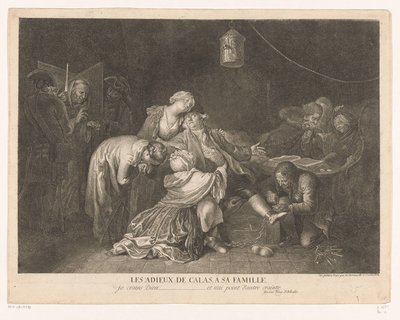 与狱中的让-卡拉斯告别
Les adieux de Calas, a sa famille（物上标题） 作者 丹尼尔·尼古拉斯·肖多维奇