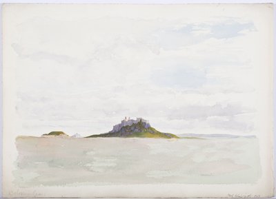 圣岛城堡，1893年（铅笔和纸上的wc） 作者 Daniel Oliver